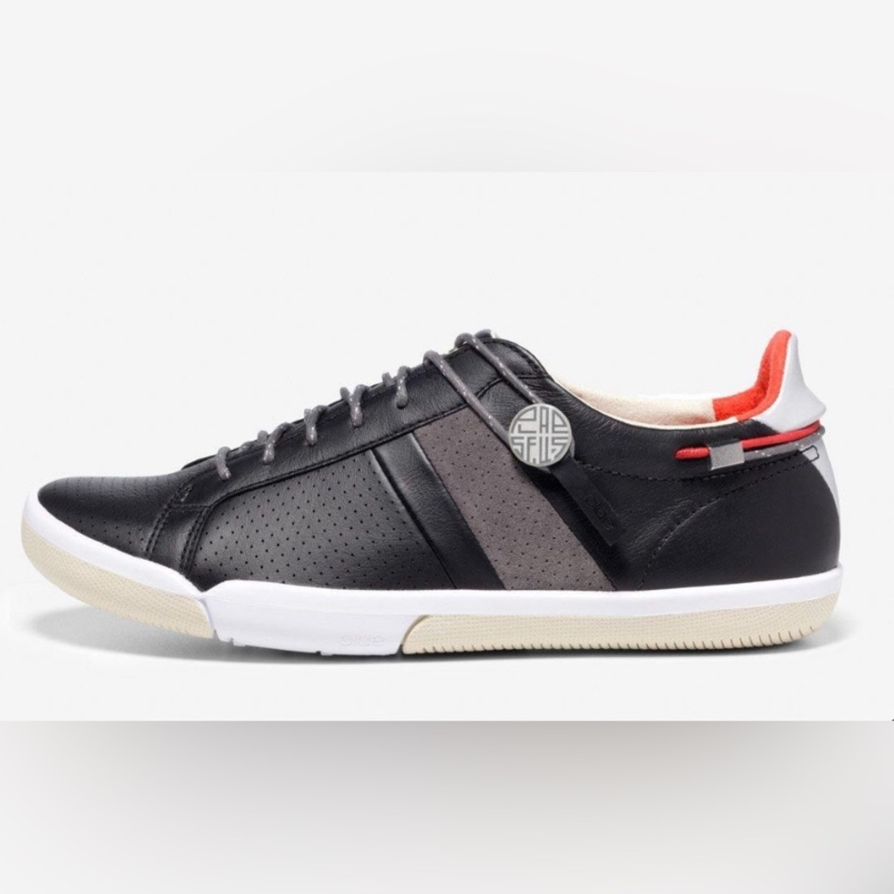 Plae Mulberry Leather Sneakers / Unisex: W size 8 / M size 6.5 / Black Sea